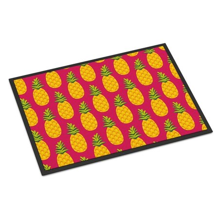 MICASA Pineapples on Pink Indoor or Outdoor Mat24 x 36 in. MI228394